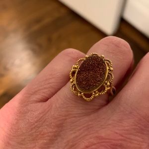 Druzy Quartz Ring (size 7)